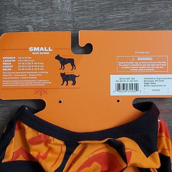 HYDE and EEK! Pet HALLOWEEN Jack O' Lantern PAJAMA Pullover Size - Small - Picture 7 of 9